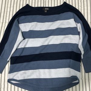 blue striped sweater